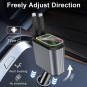 Cargador de Coche Retráctil 4-en-1 66W con Luz LED Ambiente Cargador de Coche Retráctil 4-en-1 66W con Luz LED Ambiente