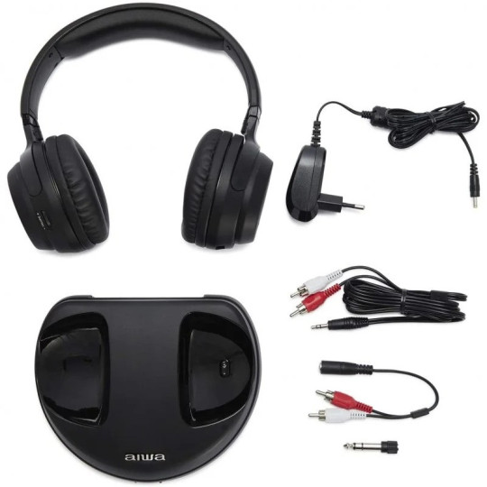 Aiwa WHF-880 Auriculares Inalámbricos para TV Negros | Sonido y Comodidad Total Aiwa WHF-880 Auriculares Inalámbricos para TV Negros | Sonido y Comodidad Total