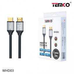 Cable HDMI 2.0 4K 60Hz 3m WHD03 – Vídeo Digital Alta Velocidad