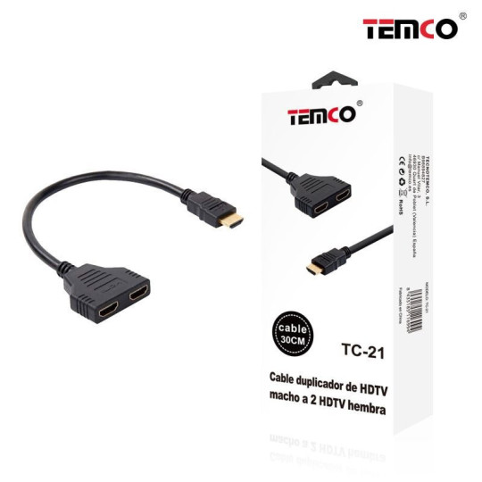 Cable HDMI macho a HDMI dual Hembra TC-21 – Conexión Vídeo Digital Multipantalla Cable HDMI macho a HDMI dual Hembra TC-21 – Conexión Vídeo Digital Multipantalla