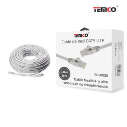 Cable Internet 20m TC-X020 – CAT5E UTP RJ-45 Macho-Macho de Alta Velocidad