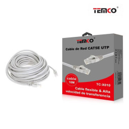 Cable Internet 10m TC-X010 – CAT5E UTP RJ-45 Macho-Macho de Alta Velocidad