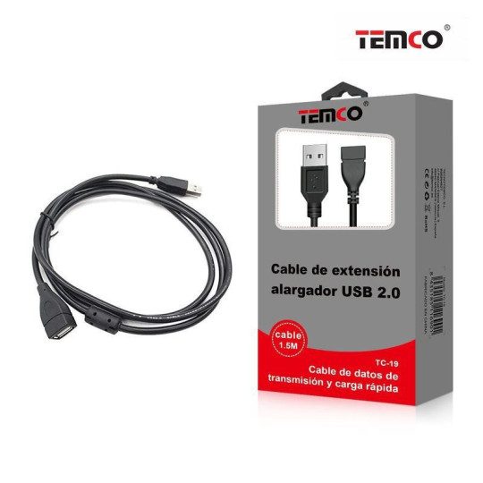Cable USB macho-hembra 3m TC-19 – Alargador USB 2.0 Alta Velocidad Cable USB macho-hembra 3m TC-19 – Alargador USB 2.0 Alta Velocidad