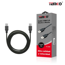 Cable USB macho a macho 3m TC-X26 – USB 2.0 Alta Velocidad