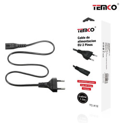 Cable Alimentación EU 2P 1.5m TC-X12 – Conector C7 Duradero