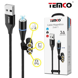 Multi Cable USB a Lightning / Micro USB / Tipo C 1.2m YTS53121-N | Cable 3 en 1 universal