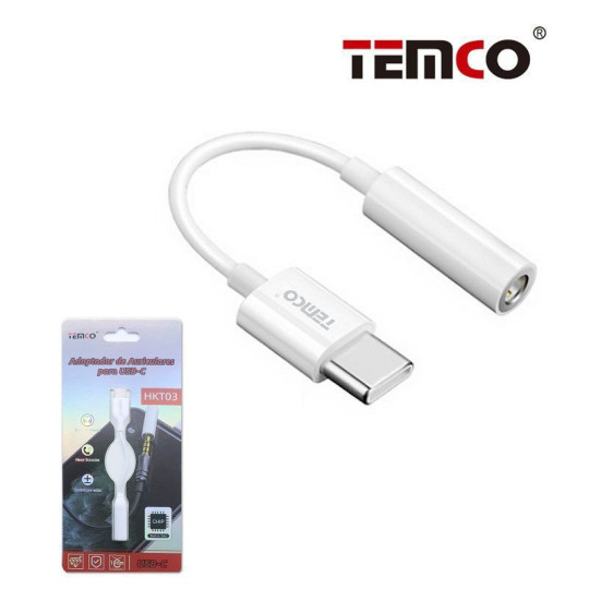 Adaptador de auriculares Tipo C HKT03 | Sonido de alta fidelidad USB-C a Jack 3.5mm Adaptador de auriculares Tipo C HKT03 | Sonido de alta fidelidad USB-C a Jack 3.5mm