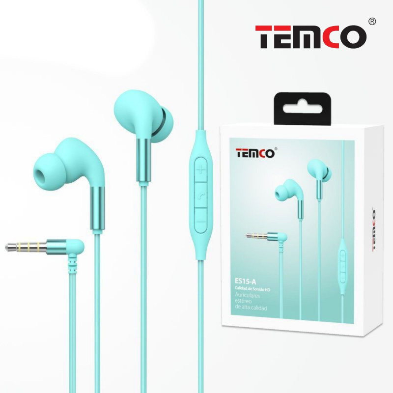 Auriculares ES15 con Micrófono | Sonido Estéreo de Alta Fidelidad