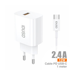 ECO Charger 2.4A + USB-C 1M D173B – Carga rápida y eficiente